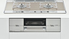 【プロパンガス 大焼却装置右】 RHS721W26S11RAVR-LPG  リンナイ  Udea ef ユーディア・エフ ビルトインコンロ 幅75珊2口コンロ ミストシルバー