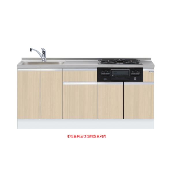 深型ビルトイン流し台 間口180cm ワンド onedo KTD6-85-180DS3G-左-RV トップ出し水栓仕様 木目 パターンーカラー メーカー