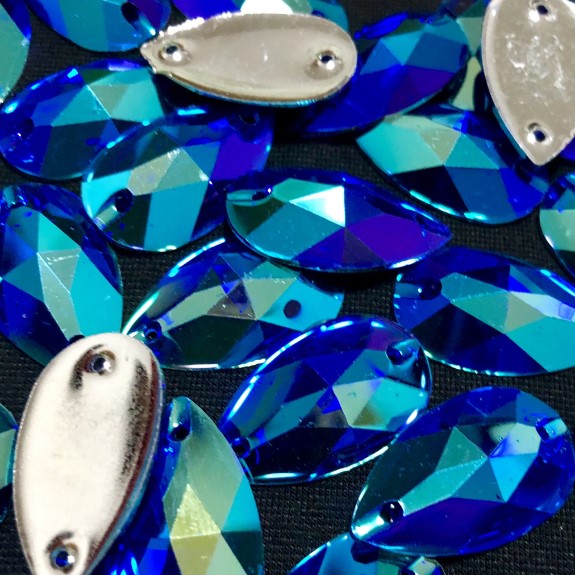 楽天市場】ビジュー ソーオンストーン ラインストーン 青 ブルー