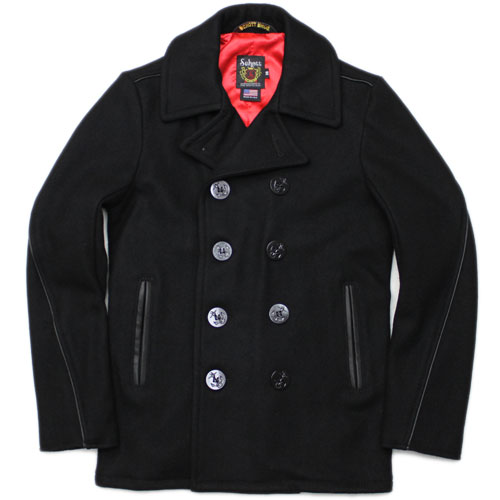 Rhino Store: Schott 740C PEA COAT LEATHER PIPING Japan Exclusive