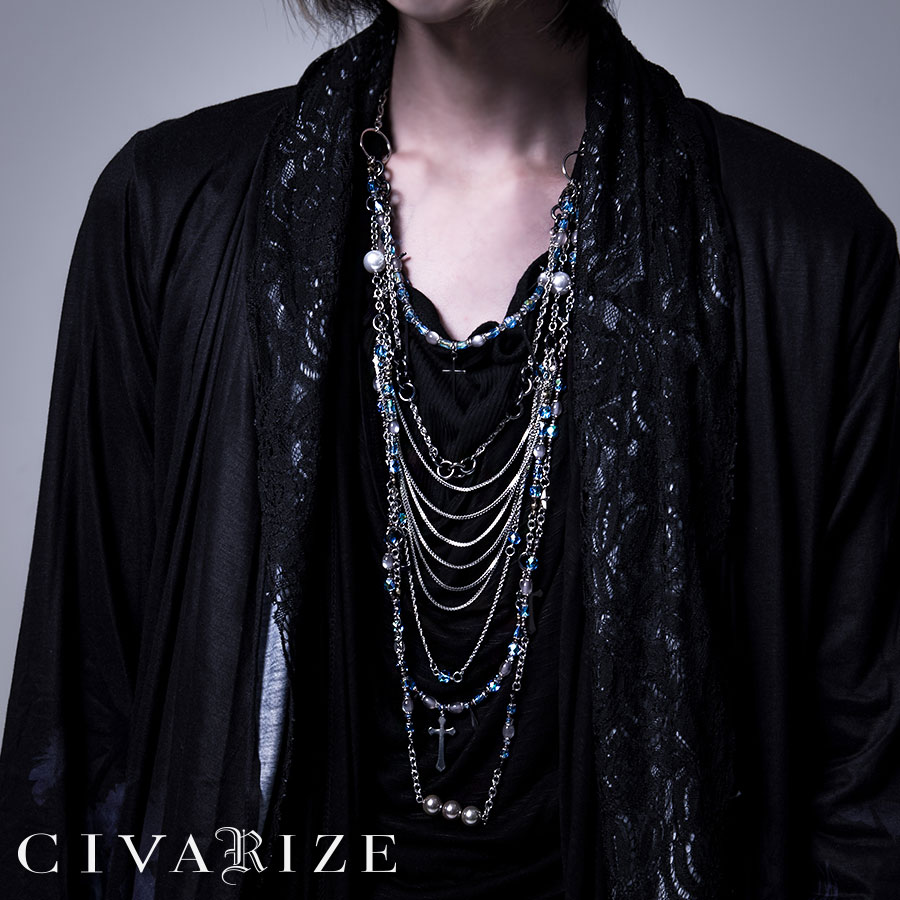 楽天市場 Civarize シヴァーライズ Achieve多重パーツネックレス 全2色 返品 交換対象商品 あす楽対応 Goods ヴィジュアル系 ビジュアル系 V系 モード系 ロック メンズ エモファッション レディース ファッション アクセサリー ジュエリー 小物 雑貨