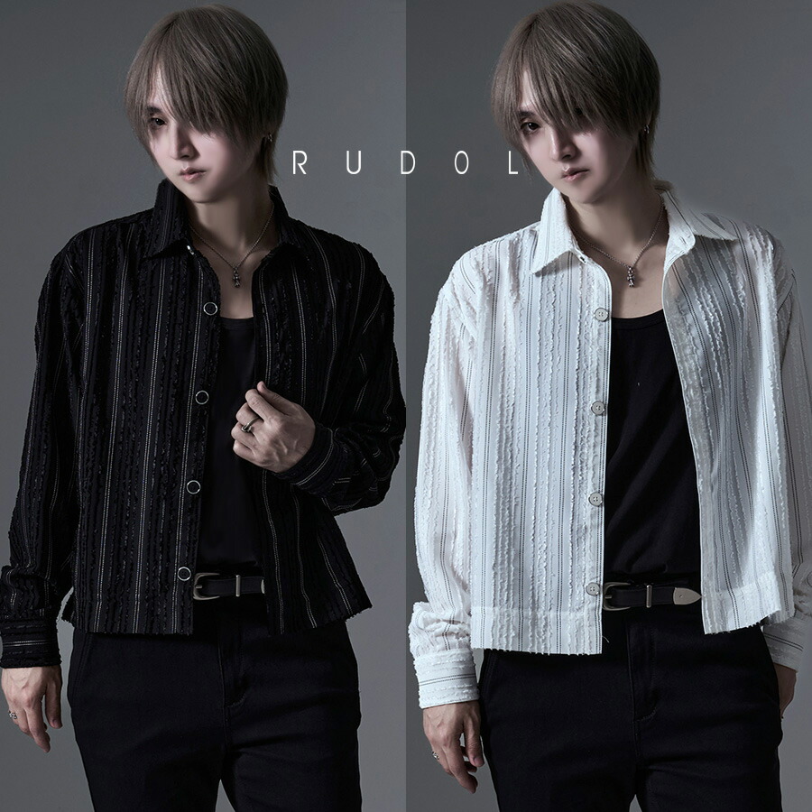\"RUDOL【ルドル】ストライプショートシャツブルゾン/全2色\""プルオーバー 上衣 好いたらしいめ 上衣 メンズ 長袖プルオーバー ジャ差し固める 飛び切り 白 韓国系 進行掛り系 V系 遊撃手丈 短丈 今めかしい 馬鹿でかい大きさ 黒いこと 黒 分かりやすい 縞模様"
