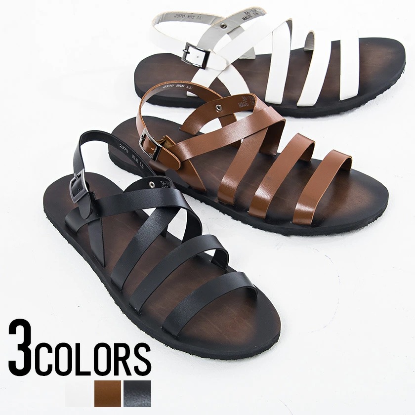 SLIPPER バックストラップ サンダル メンズ サンダル メンズ 革 レザー レザーサンダル バックストラップ