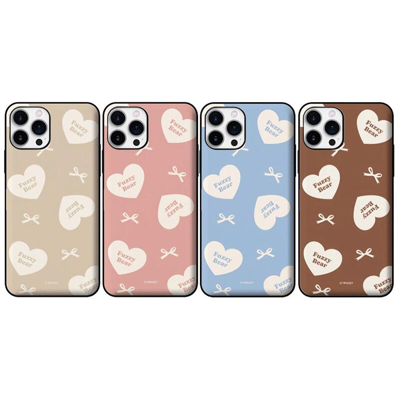 楽天市場】ファジィ ベア ハートパターン iPhone Galaxy