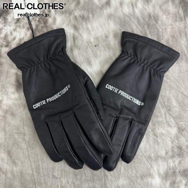 Cootie Productions ブラックレザーグローブ COOTIE PRODUCTIONS - Leather Glove / Black / グローブ