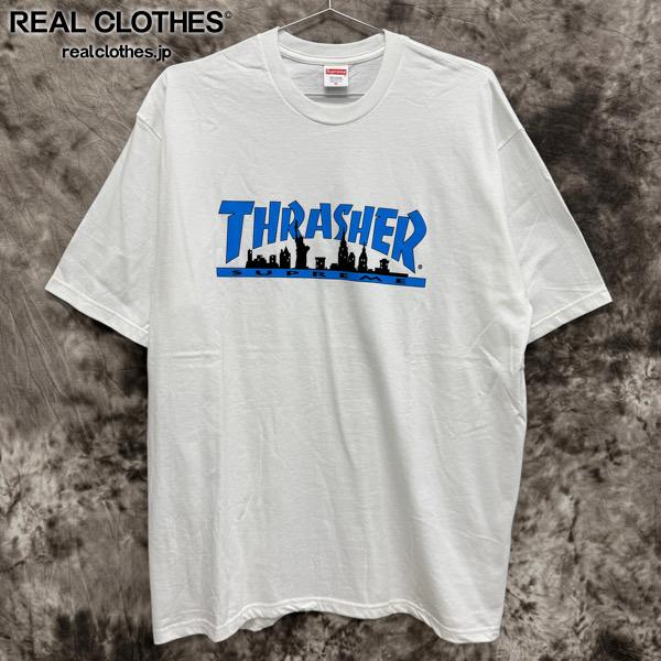 supreme thrasher スラッシャー　xl white ホワイト 新品 21AW SUPREME × THRASHER Multi Logo L/S Tee 白 XL