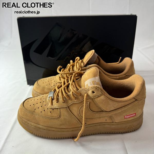 【中古】Supreme×NIKE/シュプリーム×ナイキ AIR FORCE 1 LOW Flax/Wheat/空軍1 置き目 DN1555-200/26.0