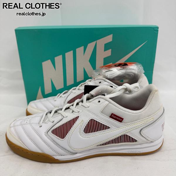 【中古】【未当て嵌める】 Supreme×NIKE/シュプリーム×ナイキ SB GATO QS/ガト 白いこと AR9821-116/28.0