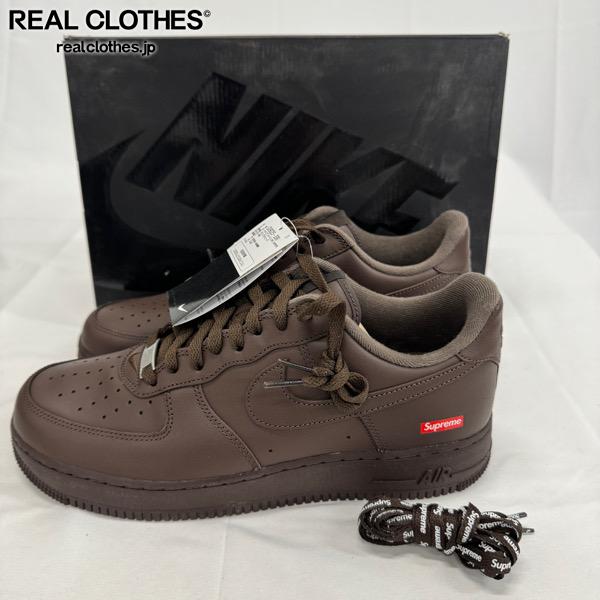 【中古】【未使用】Supreme×NIKE/シュプリーム×ナイキ AIR FORCE 1 LOW/エア フォース 1 ロー ブラウン CU9225-200/28.5|リアルクローズ店