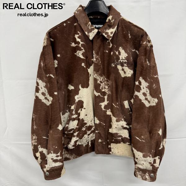 【中古】Supreme/シュプリーム【25SS】Ponyhair Varsity Jacket/ポニーヘア バーシティ ジャケット/カウ/M|リアルクローズ店