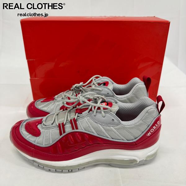 【中古】【未使用】Supreme×NIKE/シュプリーム×ナイキ AIR MAX 98/エアマックス98 844694-600/27.5|リアルクローズ店
