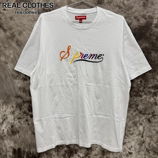 【中古】Supreme/シュプリーム【24AW】Cursive S S Top/カーシブ 半袖 プルオーバー/白いこと/L