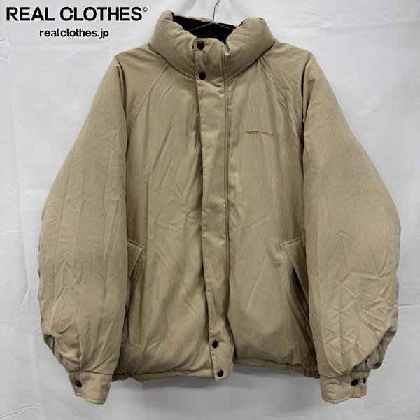 【中古】Supreme/シュプリーム【24SS】Reversible Down Puffer Jacket/リヴァーシブル 打ち倒す パ毛革 上衣/タン/XXL メンズファッション-コート・ジャケット