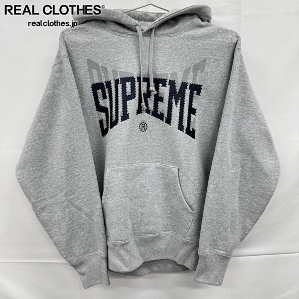 【中古】Supreme/シュプリーム【22AW】Rhinestone Shadow Hooded Sweatshirt/ラインストーン シャドー パーカー/ヘザーグレー/S｜リアルクローズ店