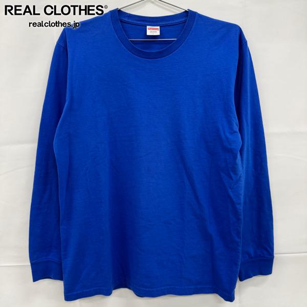【中古】Supreme/シュプリーム L/S 労働者の一団素っ首 ロング捩り プルオーバー/青み/L