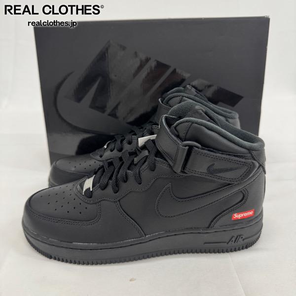 【中古】【未当て嵌める】Supreme×NIKE/シュプリーム×ナイキ AIR FORCE 1 MID/空軍 1 ミッド FZ8784-001/25.5