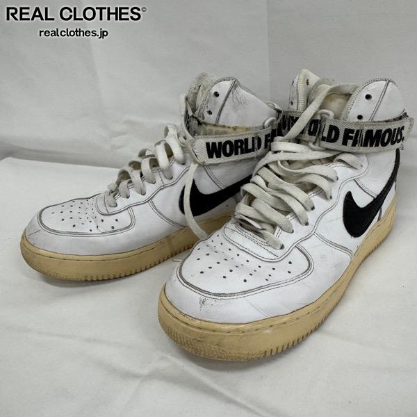 14FW ナイキ エア フォース 1 HIGH シュプリーム SP 白 27cm Nike Air Force 1 High Supreme Special 