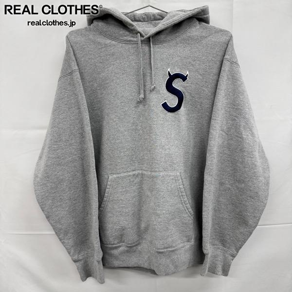 【中古】Supreme/シュプリーム【22AW】S Logo Hooded Sweatshirt/ツノ Sロゴタイプ パーカー/ヘザーグレー/L