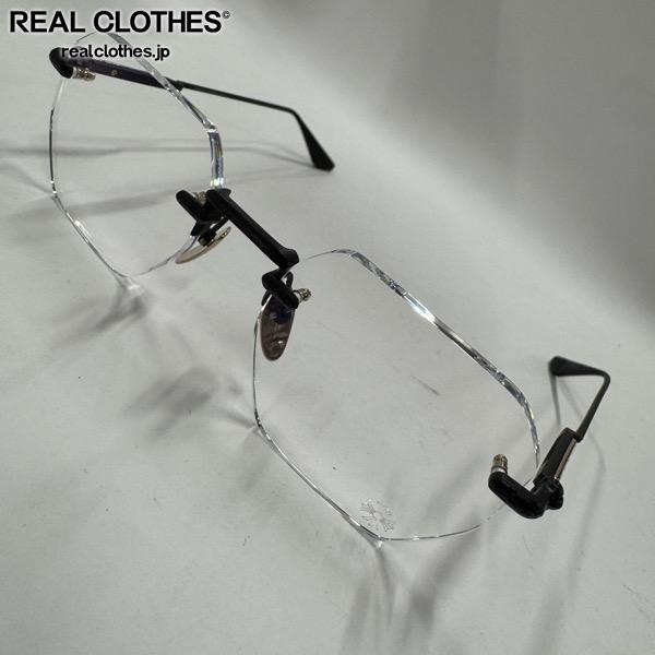 【中古】CHROME HEARTS/クロムハーツ HOLE SHOT メタルテンプル リム 受け答え メガネ枠組み/アイウェア