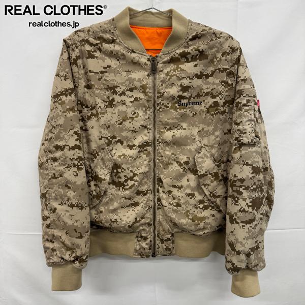 【中古】Supreme/シュプリーム【17AW】Digi Camo/デジカモ MA-1 飛翔 リヴァーシブル 上衣/カーキ/M