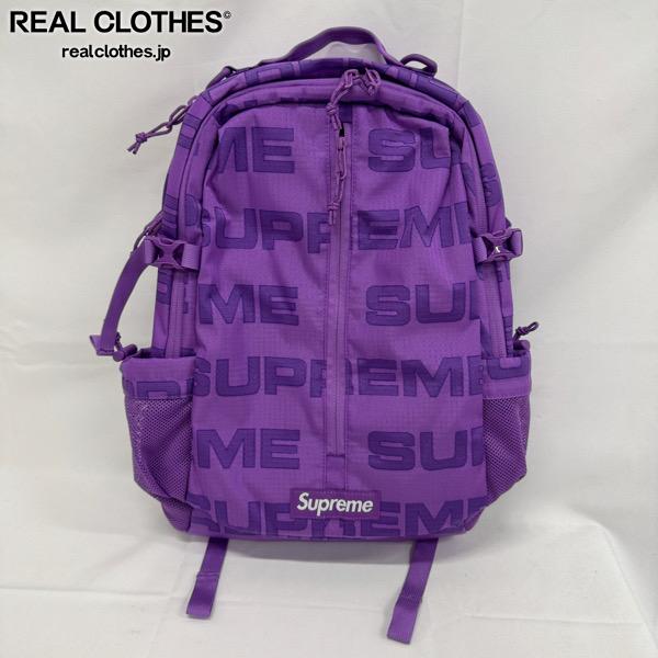 【中古】Supreme/シュプリーム【21AW】Backpack/うしろ側容器に並べる/背嚢/パープル