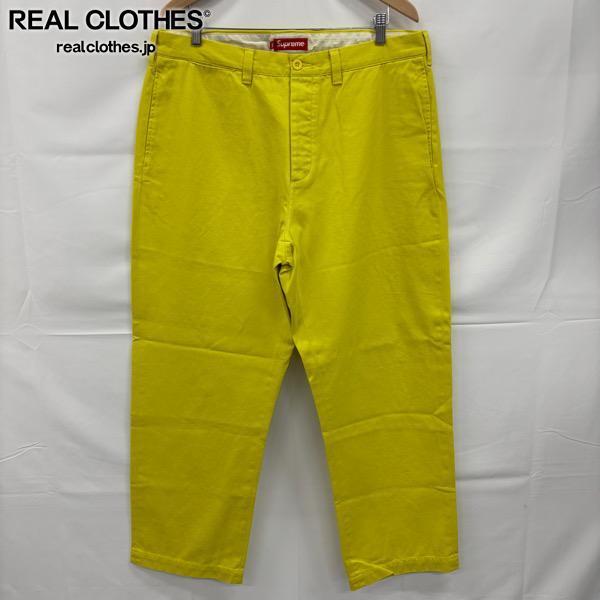 【中古】Supreme/シュプリーム【25SS】Pin Up Chino Pant/ピンナップ チノ パンツ/ライムイエロー/36|リアルクローズ店