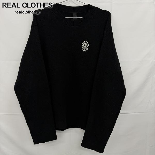 【中古】CHROME HEARTS/クロムハーツ ヴァインダガー刺繍 カシミアニット/L|リアルクローズ店