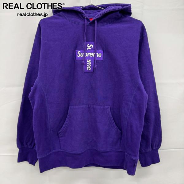 楽天市場】20AW SUPREME Cross Box Logo Hooded Sweatshirt 紫 S