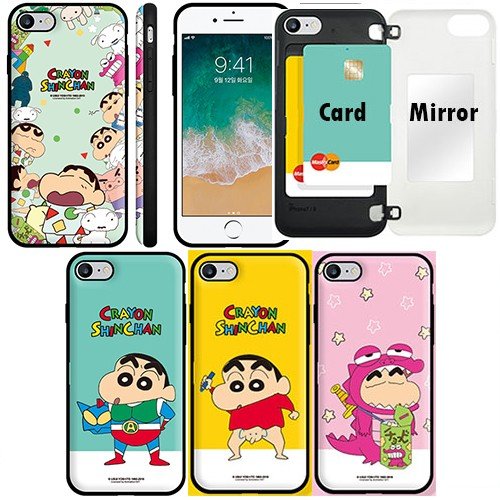 楽天市場 Cq Crayon Shinchan Card Mirror Bumper クレヨンしんちゃん Ic Suica カード収納可能 Iphone Galaxy カバー スマホケース リアーナ