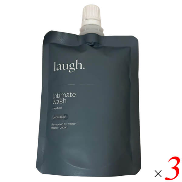 【ポイント8倍!】7/25(土)限定!laugh. インティメイトウォッシュ 詰め替え ピュアムスク 100ml 3個セット 弱酸性 泡 ボディソープ|リボン通販
