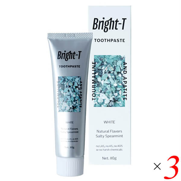 【4/20(月)限定！カードでポイント5倍！】Bright-T ブライトティー 薬用歯磨き粉 110g 3個セット 医薬部外品 送料無料