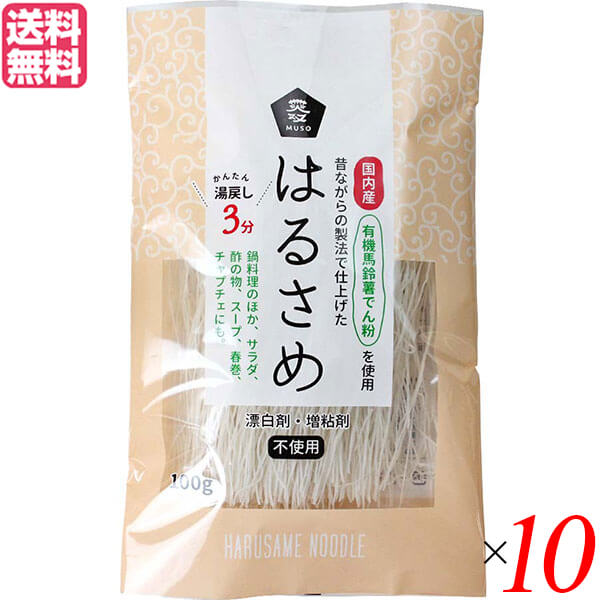 【マラソン限定！ポイント2倍！】春雨 はるさめ 国産 ムソー 国内産・はるさめ 100g 10個セット 送料無料