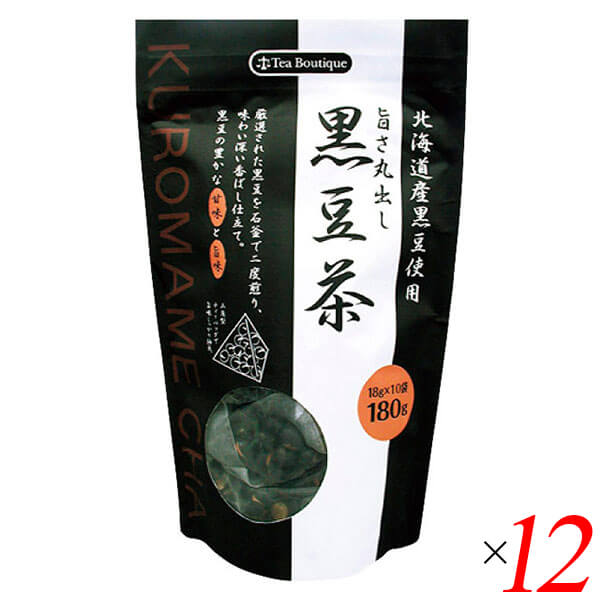 【100円クーポン！】学割6倍！黒豆茶 国産 ティーバッグ 旨さ丸出し黒豆茶（北海道産黒豆使用） 10袋入り 12個セット 送料無料｜リボン通販