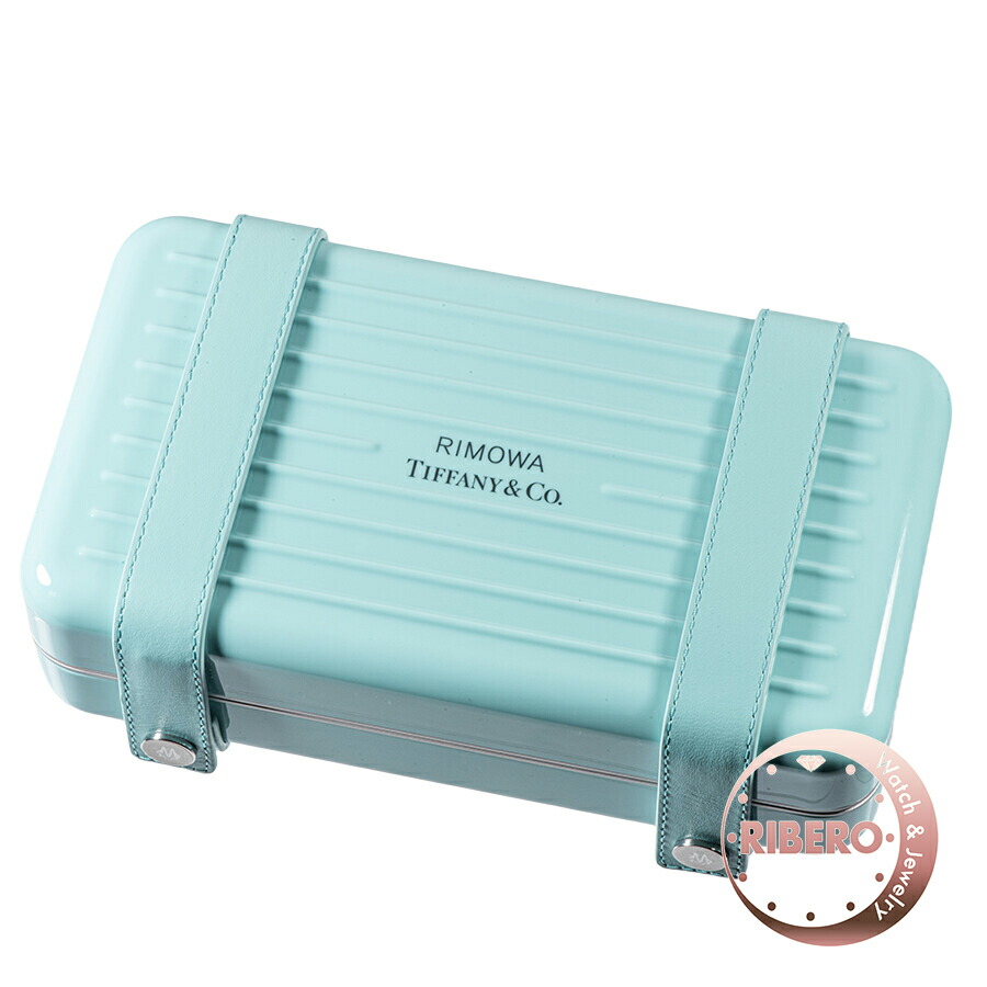 TIFFANY\u0026Co. ティファニー RIMOWA×Tiffany \u0026 Co.宝飾品個人的 付属物合切袋 青碧【中古】