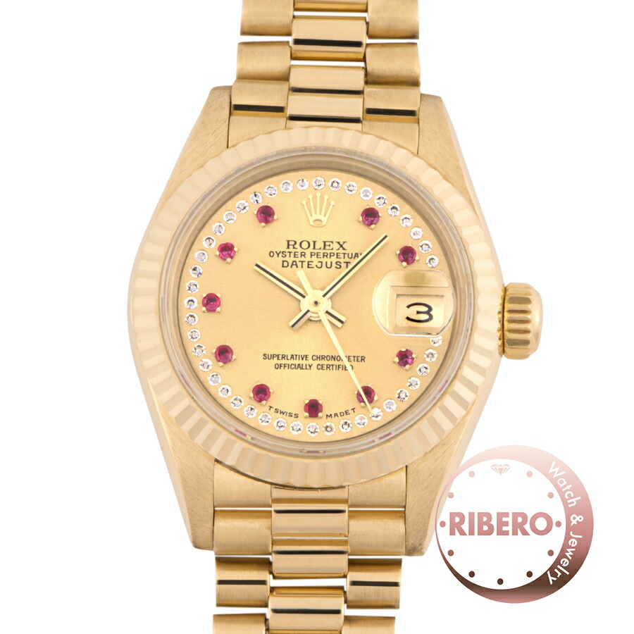 楽天市場】【緑屋質屋】ロレックス 69068 デイトジャスト ルビー