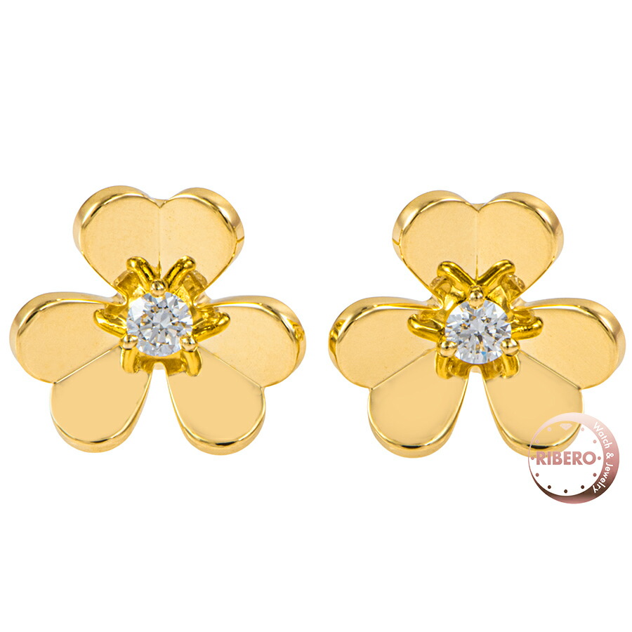 新品　ヴァンクリーフ＆アーペル　フリヴォル　ピアス　ミニ フリヴォル ピアス、ミニモデル 18K イエローゴールド
