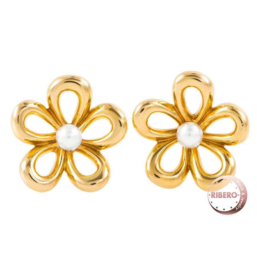 楽天市場】MIKIMOTO ミキモト フラワーモチーフ パール ピアス K18YG