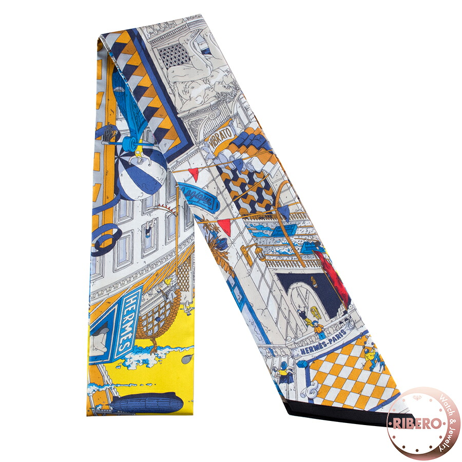 【百貨店SALE】HERMES エルメス ツイロバート・エドワード・リー マキシツイリー Le Grand Prix du Faubourg フォーブルのグランプリ 533166S 06 絹地 マルチ色合い【中古】