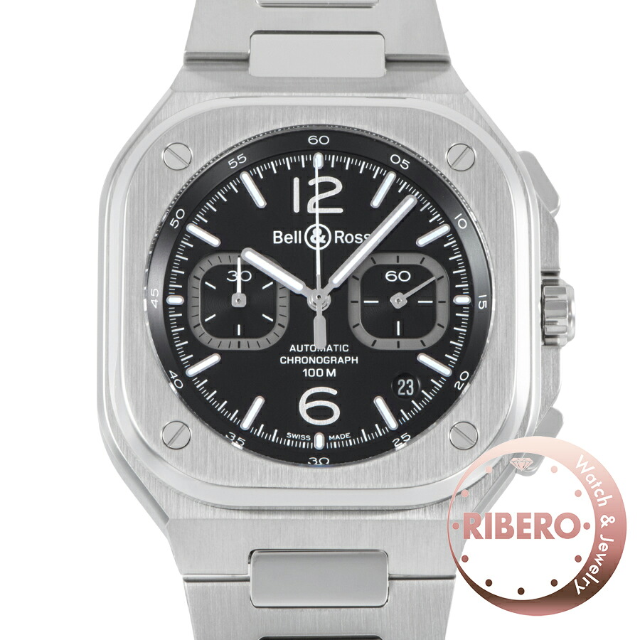 Bell＆Ross ベル＆ロス BR05 ブラックスチール クロノグラフ BR05C-BL-ST/SST【中古】