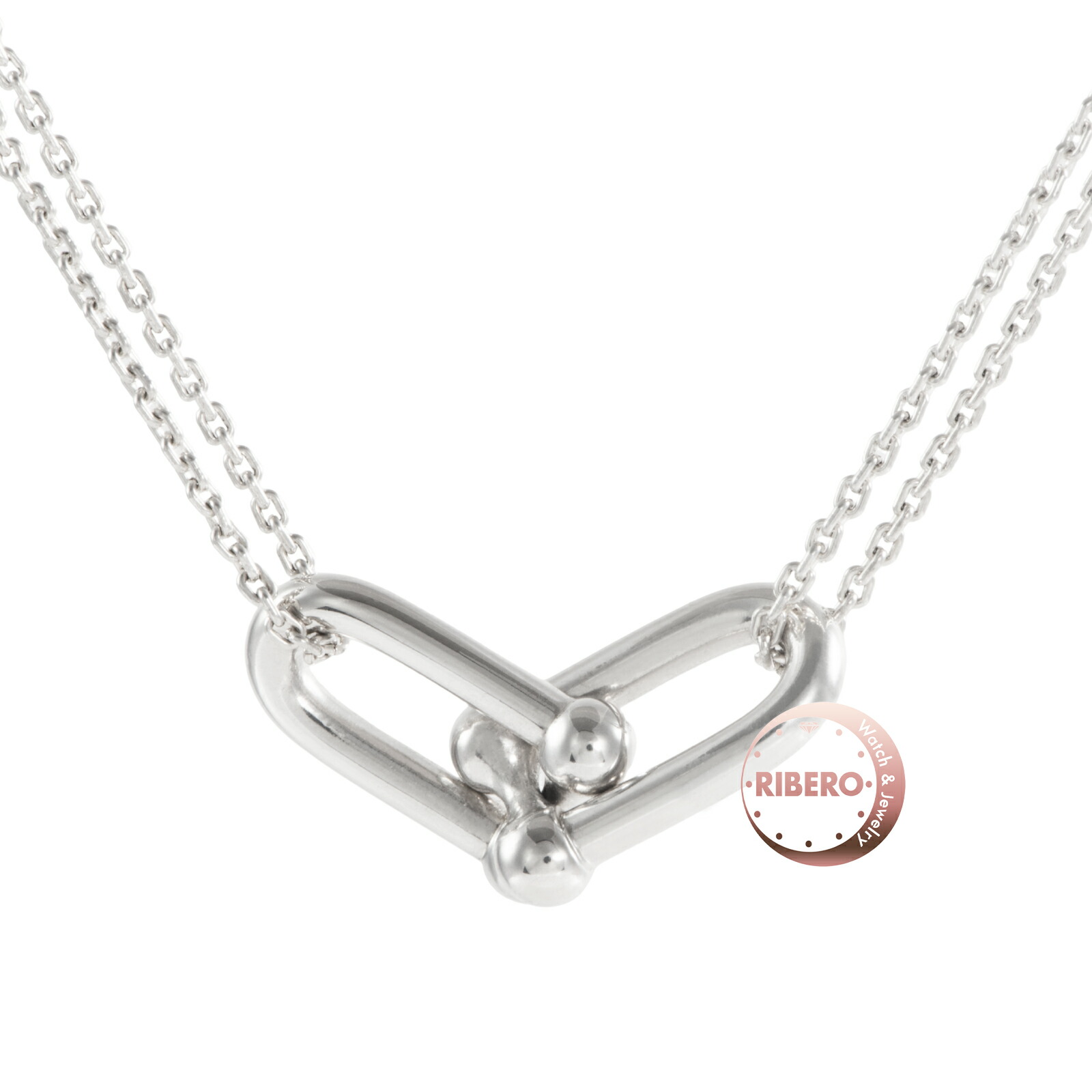 【美品】希少 ティファニー ハート ダブルロープ ネックレス シルバー925 美品】希少 ティファニー ハート ダブルロープ ネックレス シルバー925