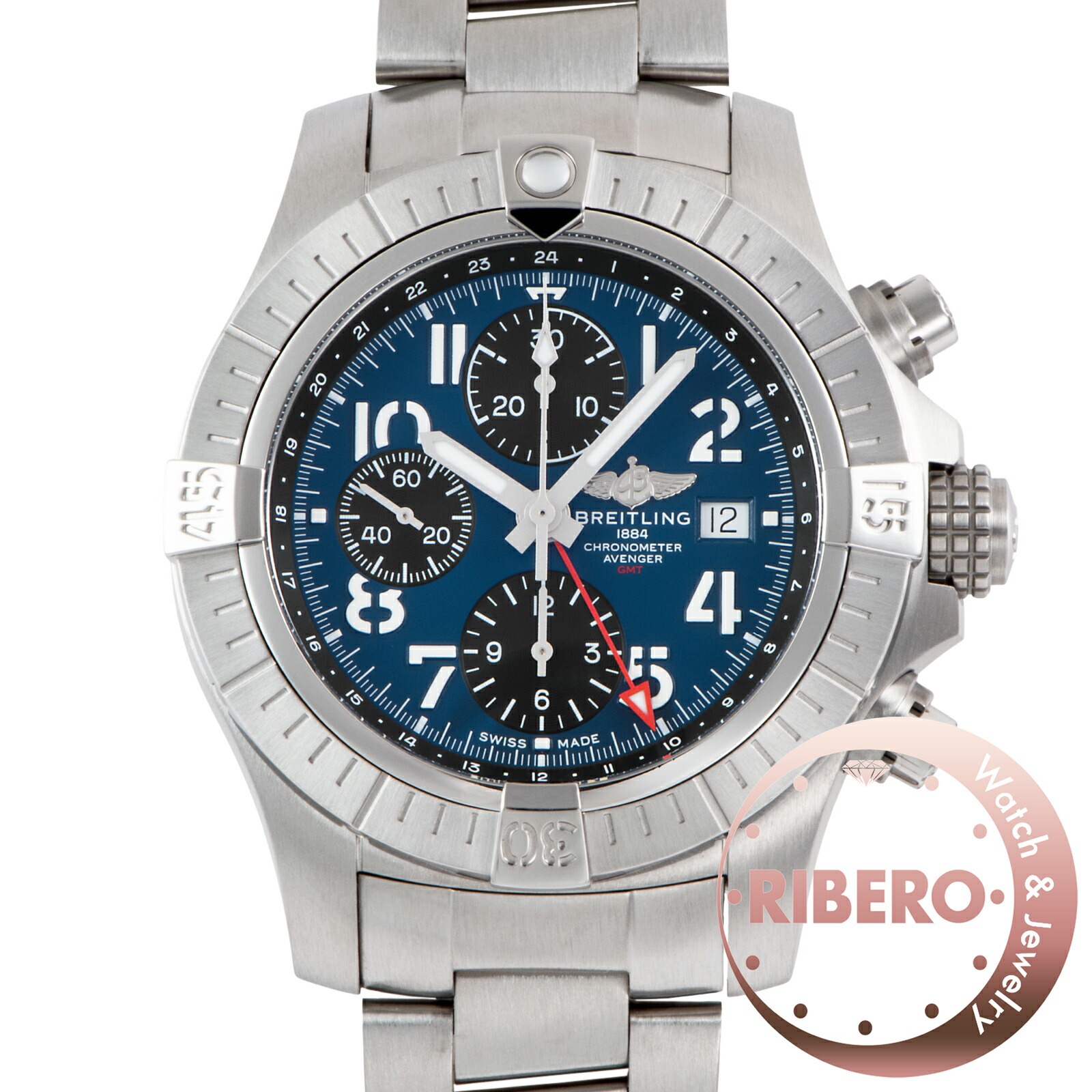 BREITLING ブライトリング アベンジャー クロノグラフ GMT 45 A24315101C1A1(A24315) ステンレススチール【中古】