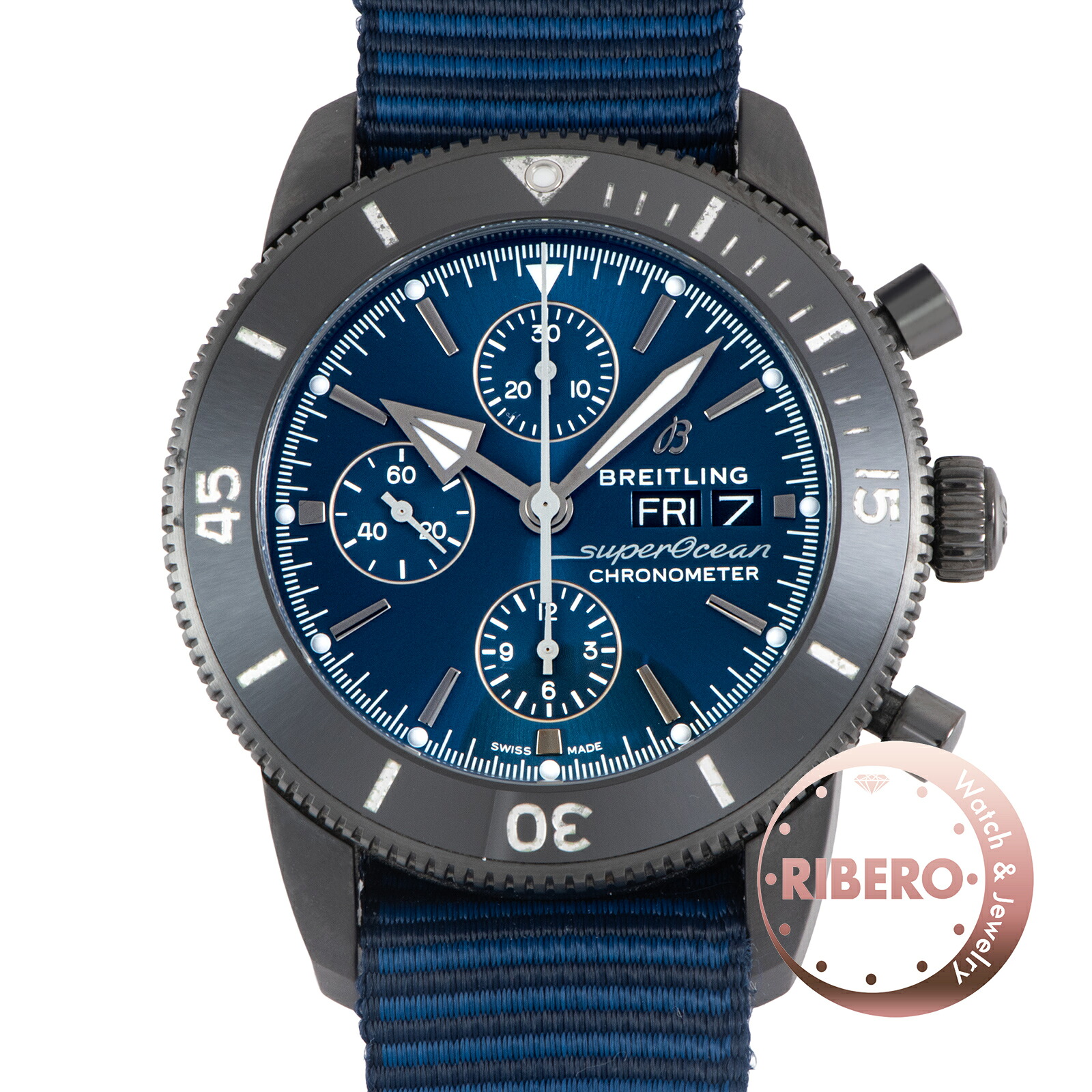BREITLING ブライトリング スーパーオーシャン ヘリテージ2 クロノグラフ44 アウターノウンDLC M275C-1CMA(M133132A1C1W1) ステンレススチール DLCコーティング【中古】