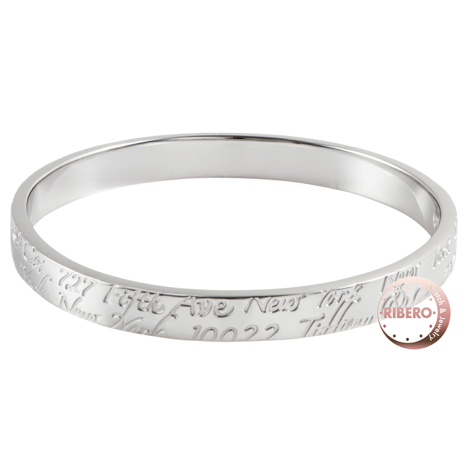 TIFFANY&Co. ティファニー ノーツ サークル バングル ブレスレット スターリングシルバー シルバー【中古】