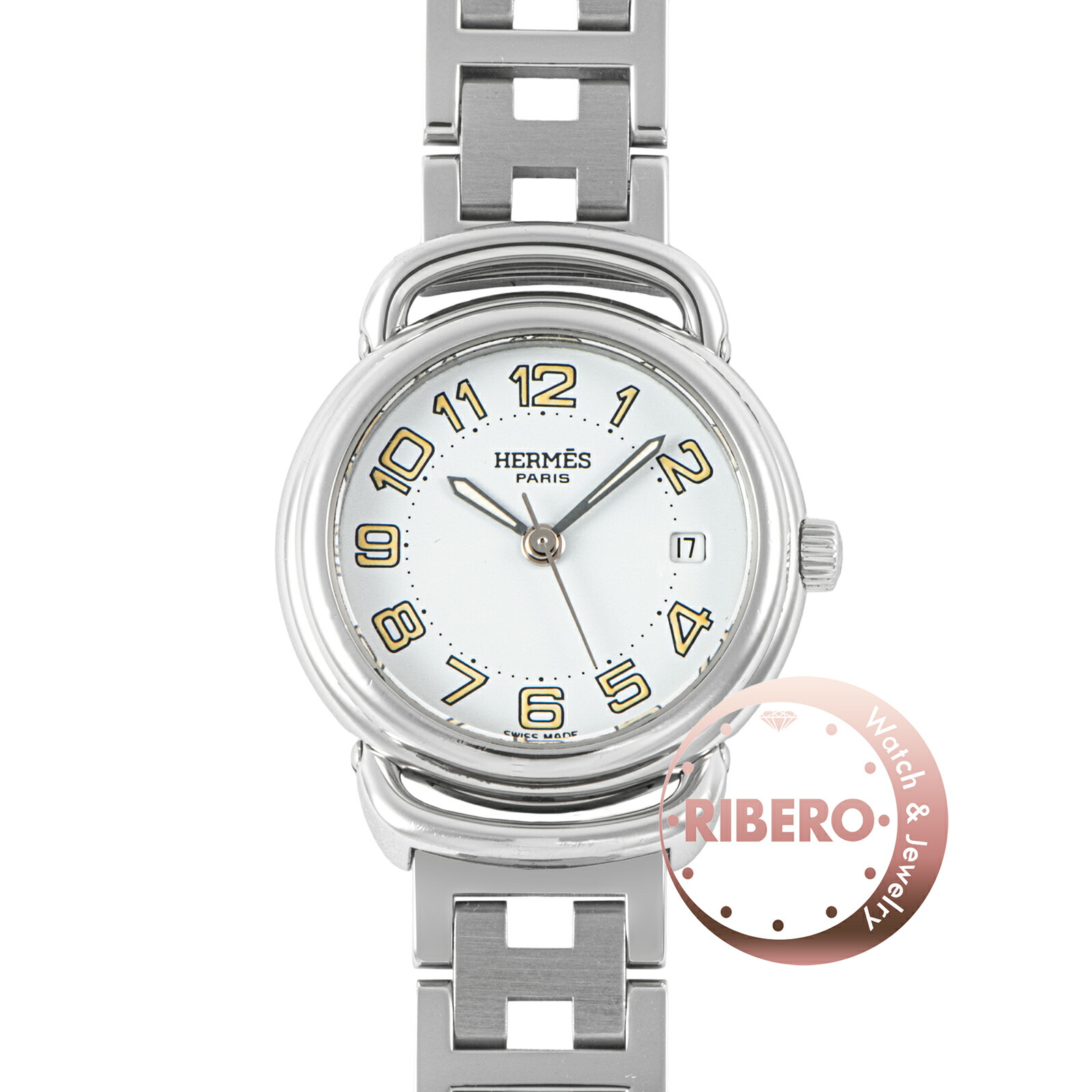 HERMES エルメス プルマンNB PU2.210 ステンレススチール【中古】
