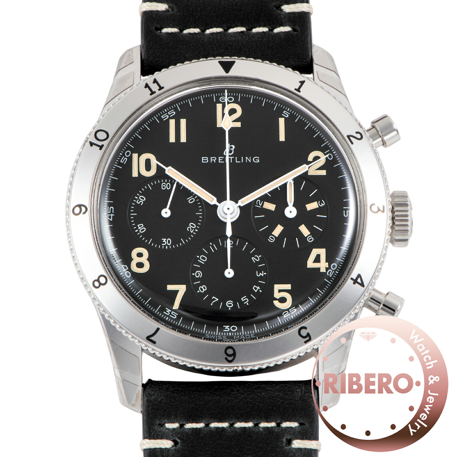 【新品】BREITLING ブライトリング AVI REF. 765 1953 リ・エディション 世界1953本限定 AB0920131B1X1(AB0920) ステンレススチール【中古】