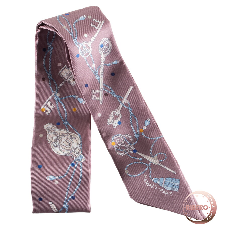 【百貨店SALE】HERMES エルメス ツイロバート・エドワード・リー Les Cles a Pois レ・クレ・ア・ポア 063871S 01 2022SS えり巻き 絹地 赤銅色 マルチ色合い【中古】