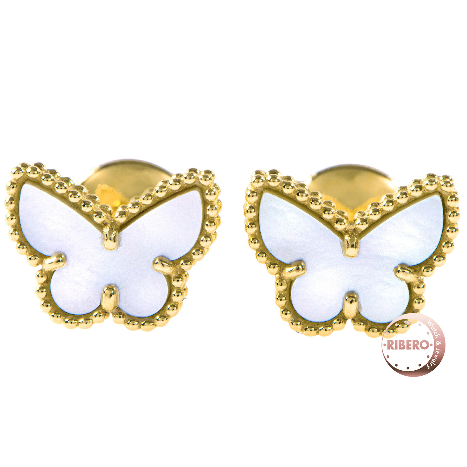Van Cleef & Arpels ヴァンクリーフ＆アーペル スウィート パピヨン ピアス VCARN5JM00 K18YG ホワイト マザーオブパール ゴールド ホワイト【中古】