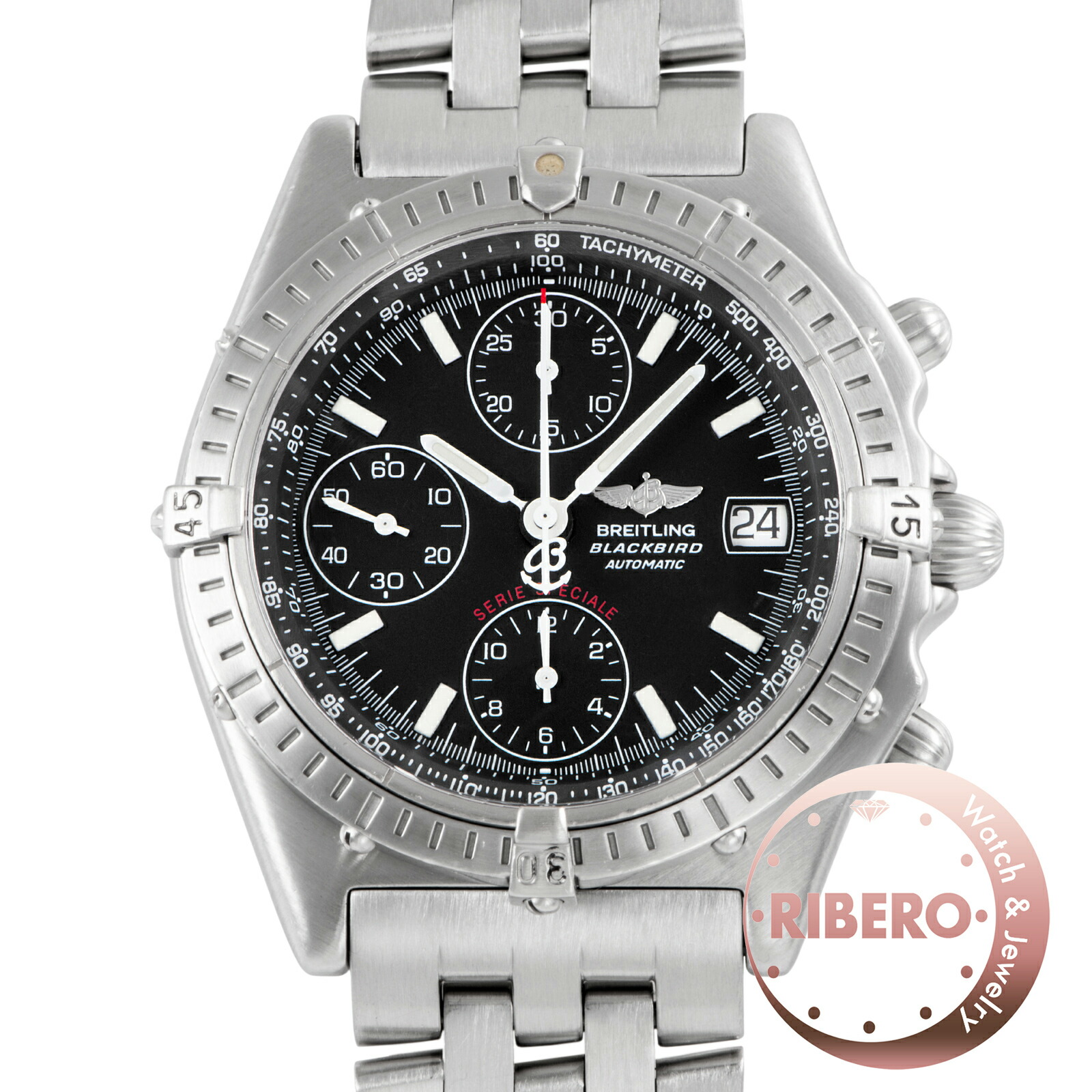 BREITLING ブライトリング クロノマット 黒いこと小鳥 A13050.1 ステンレス鋼スチール写真【中古】
