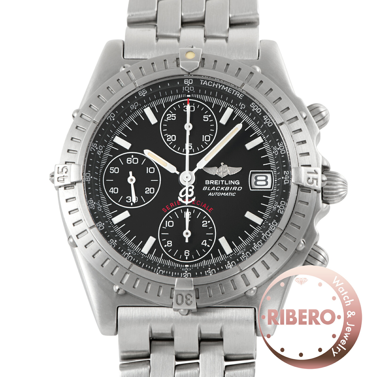 BREITLING ブライトリング クロノマット A13350(A146BLBDBA) 黒いこと小鳥 ステンレス鋼スチール写真【中古】