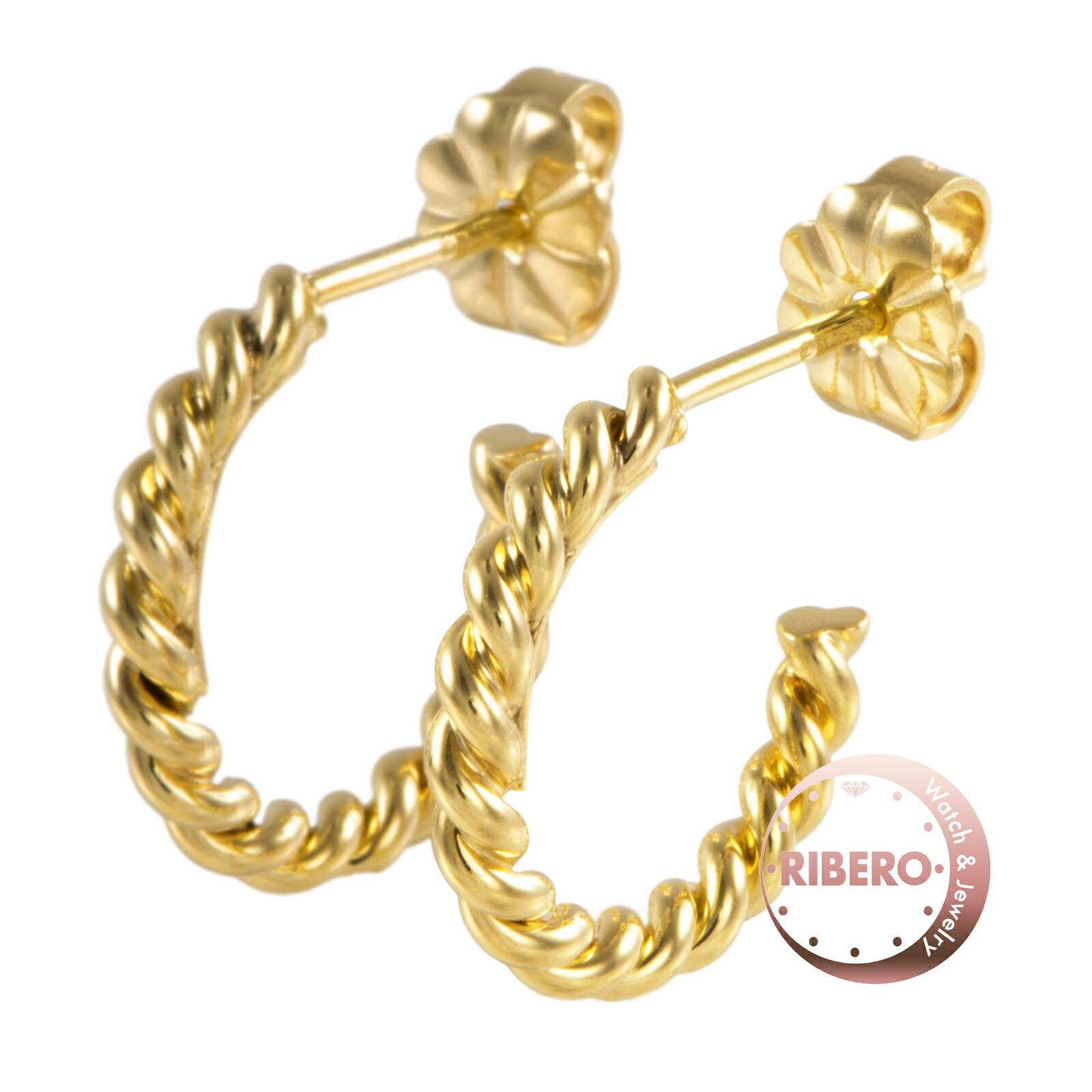 TIFFANY&Co. ティファニー ツイストフープ ピアス K18YG ゴールド【中古】｜RIBERO店 114,000円